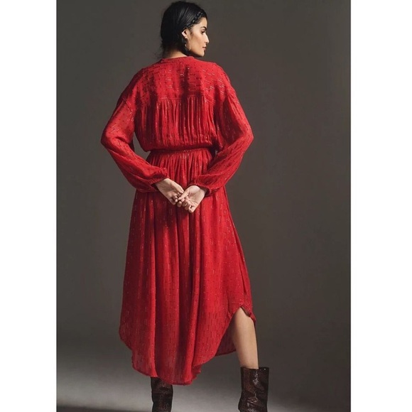 Anthropologie Allene Shimmer Maxi Dress Size L - Picture 10 of 11